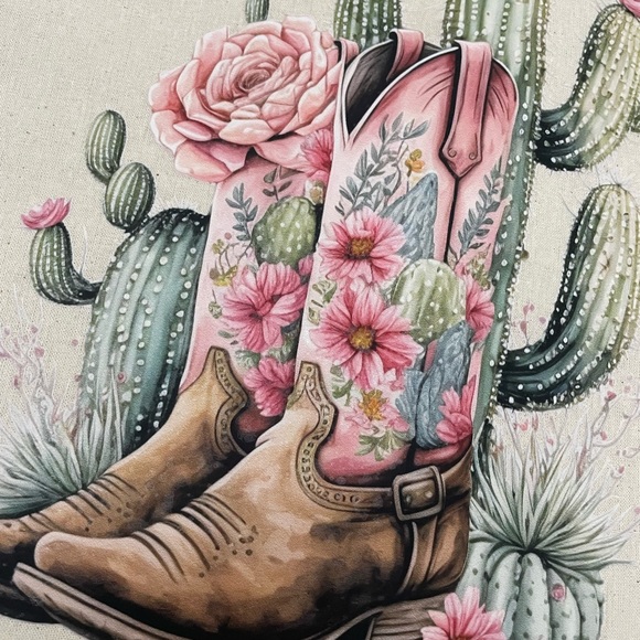 New boots canvas tote bag - Picture 2 of 2